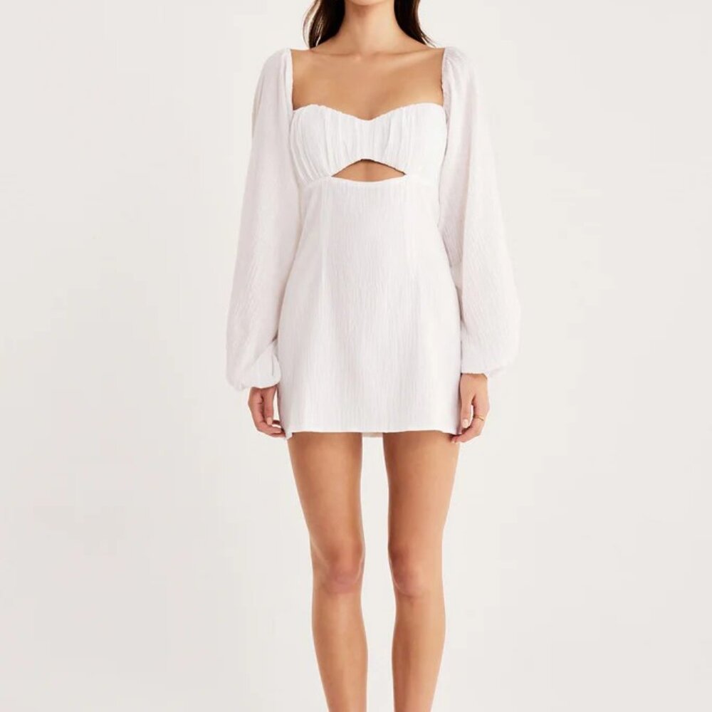 Rumer Revolve White Camille Mini Dress size M - NEW WITH TAGS